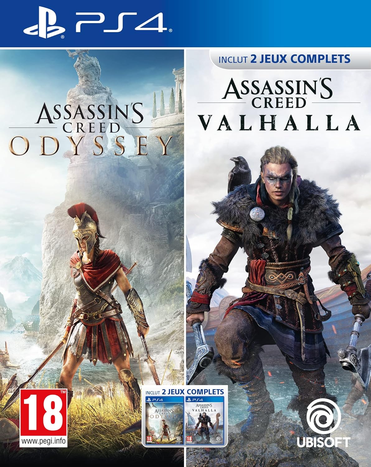 Assassin'S Creed Odyssey + Assassin'S Creed Valhalla PS4 FR Assassin'S Creed Odyssey + Assassin'S Creed Valhalla PS4 FR